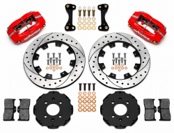Wilwood 90-01 Integra Red Caliper Drilled Rotor 4 Piston Dynalite Front Big Brake Kit